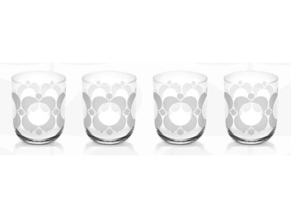 Orla Kiely Water Glasses Atomic Flower Set Of 4